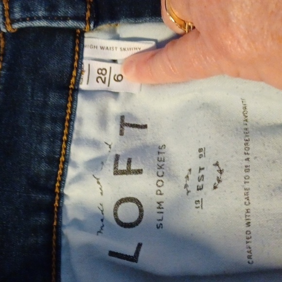 LOFT, WOMENS SKINNY JEANS,SIZE 6/28 - Picture 5 of 6